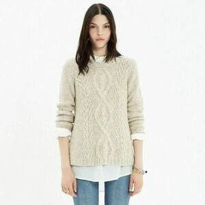 Madewell Cream Cable Knit Sweater